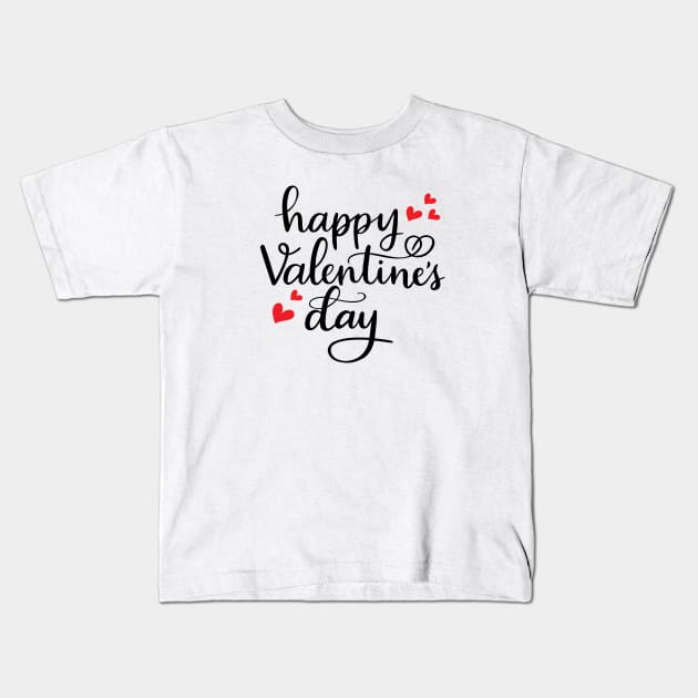 Happy Valentine's Day Kids T-Shirt by HappyArt